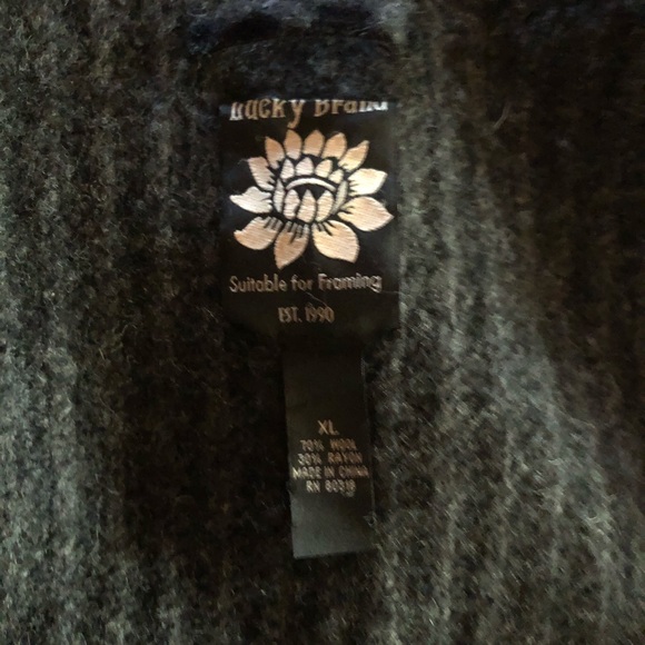 Lucky Brand Cardigan Sz Large Suitable for Framing - Picture 4 of 6